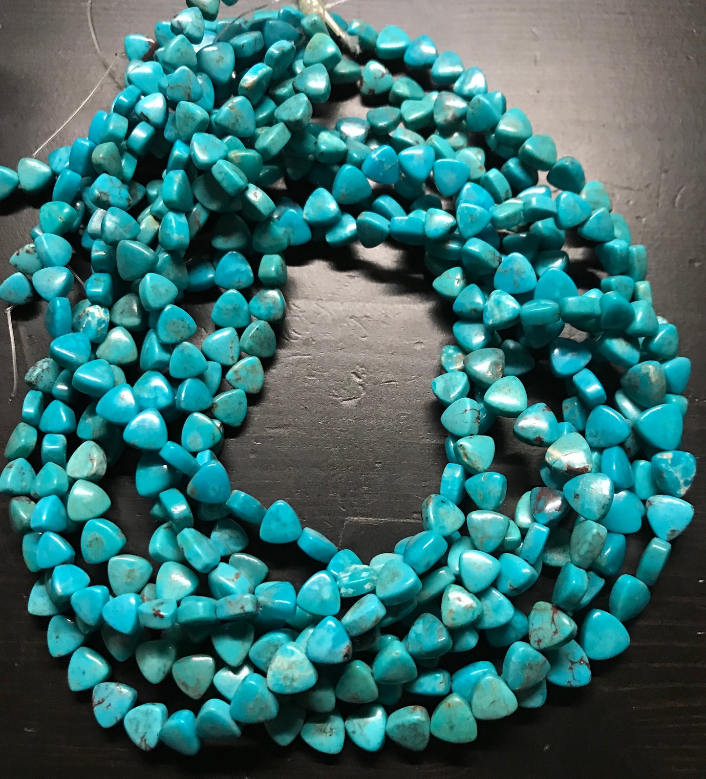 6-7mm Nacozari Turquoise Teardrops. 15.5 inch strand.