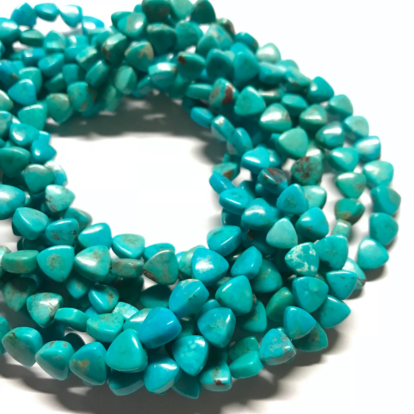 6-7mm Nacozari Turquoise Teardrops. 15.5 inch strand.