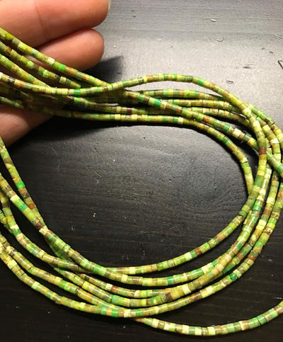 3mm Chinese Turquoise Heishi, Turquoise from Anhui. 15.5 inch strand.