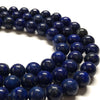8mm Dark blue lapis lazuli rounds. 15.5 inches long.