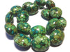 18x23mm Mosaic Magnesite Ovals, Green-blue, 16 inch strand.