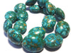 Mosaic magnesite ovals, blue, 18x23mm per piece, 16 inch strand.