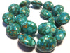 Mosaic magnesite ovals, blue, 18x23mm per piece, 16 inch strand.