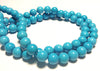 8.5mm Magnesite rounds, blue, 16 inch strand.