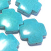 Blue Magnesite Crosse Pendants. One piece per order.