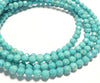 4mm Magnesite Faceted Rounds, Powder Blue, 16 inch strand. MG10031