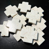 40mm Magnesite Crosses, White, Loose Beads, 1 Piece Per Order