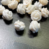 15mm Carved Conch Shell Roses, Loose beads, 10 pieces per order.