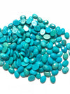 6x8mm Nacozari Turquoise Faceted Oval Cabs. 10 pcs per order.