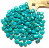 8x10mm Faceted Chinese turquoise teardrop loose beads, from Hubei. 10 pieces.