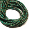 4.2mm Dark Chinese Turquoise Rondelles. 16 inch strand.