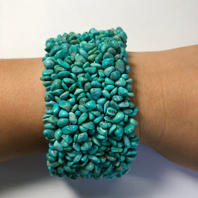 Nacozari Turquoise Chip Bracelet. 8 Inches. Ready To Wear.