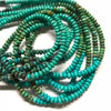 4mm Turquoise Rondelles, Assorted turquoise. 16 inch strand.