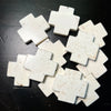 40mm Magnesite Crosses, White, Loose Beads, 1 Piece Per Order