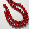 13.5mm rounds, bamboo coral, 16 inch strand.