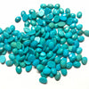 6x8mm Nacozari Turquoise Faceted Oval Cabs. 10 pcs per order.