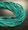 3mm Nacozari Turquoise Heishi. 16 inch strand.