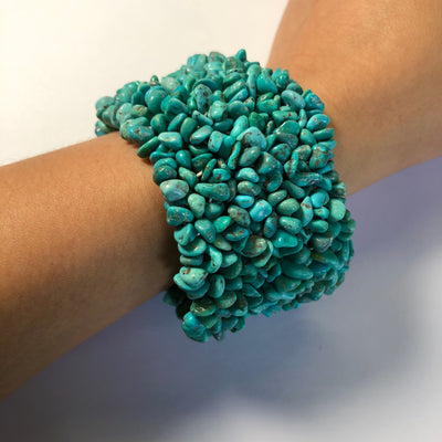 Nacozari Turquoise Chip Bracelet. 8 Inches. Ready To Wear.