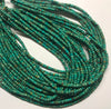 4mm Blue Chinese Turquoise Rondelles. 15.75 inch strand.