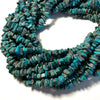 6mm Dark Chinese Turquoise Chips. 16 inch strand.