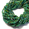 4.2-4.8mm green Chinese Turquoise Rounds. 16 inch strand.