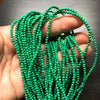 2.4-2.6mm Chinese turquoise rounds, Mojave green turquoise from Anhui. 16 inch strand.